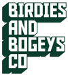 Logo of 'Birdies and Bogeys Co' on a white background